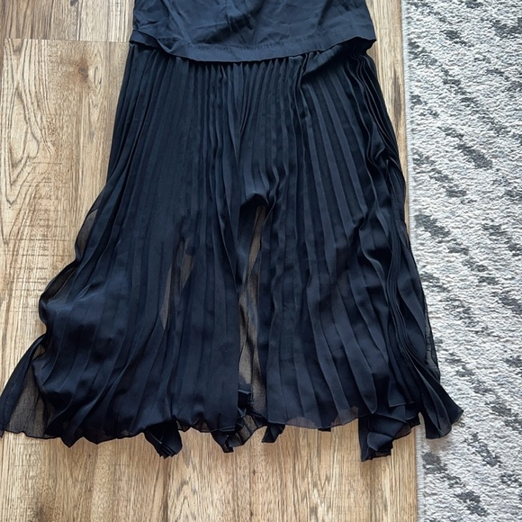 NEW! Zara Black Asymmetrical Pleated Dress - Picture 8 of 13